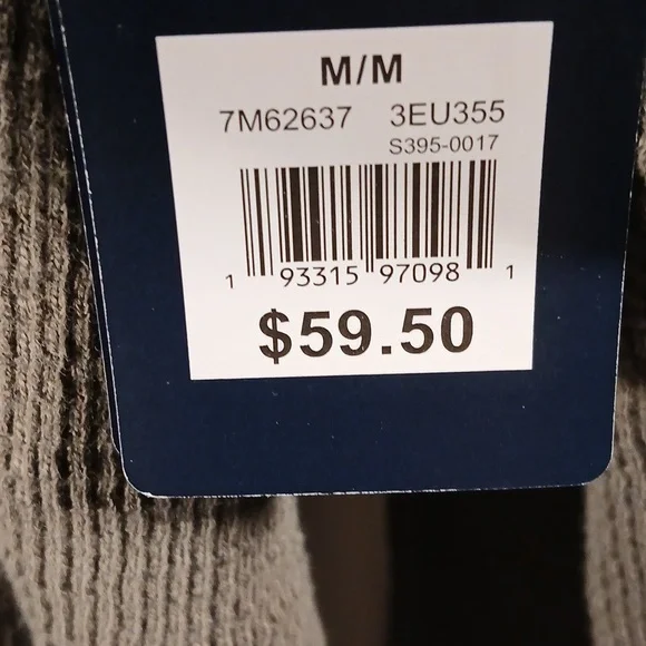 Lucky Brand Waffle Knit Thermal Long Sleeve Mens Medium Top NWT Gray - Picture 8 of 8